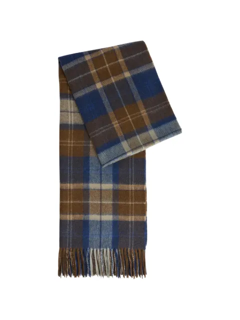Barbour Brack tartan-check fringed scarf