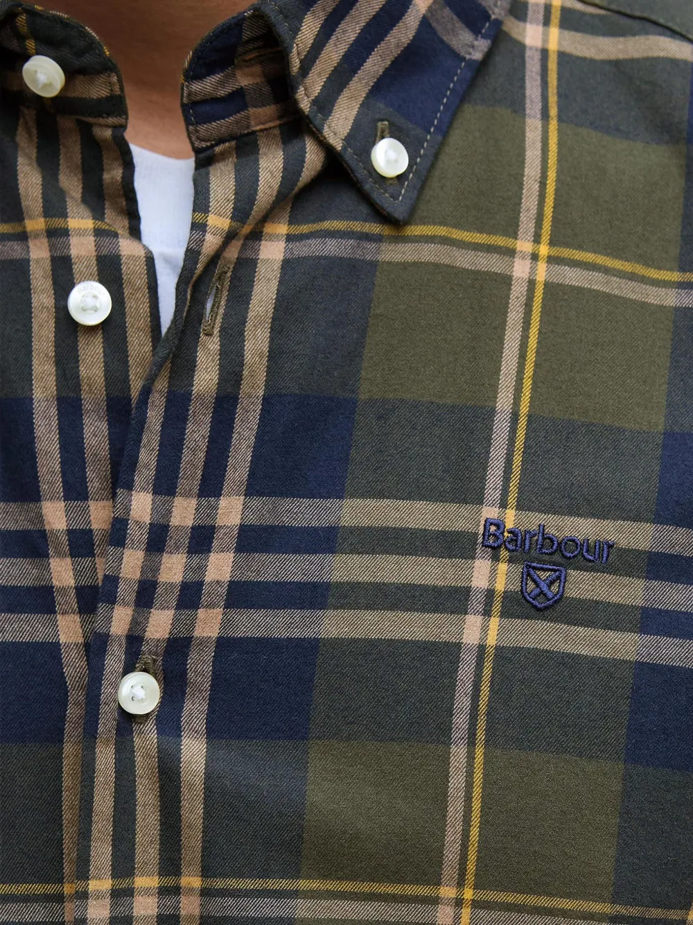 Barbour Edgar geruit overhemd met button-downkraag Groen