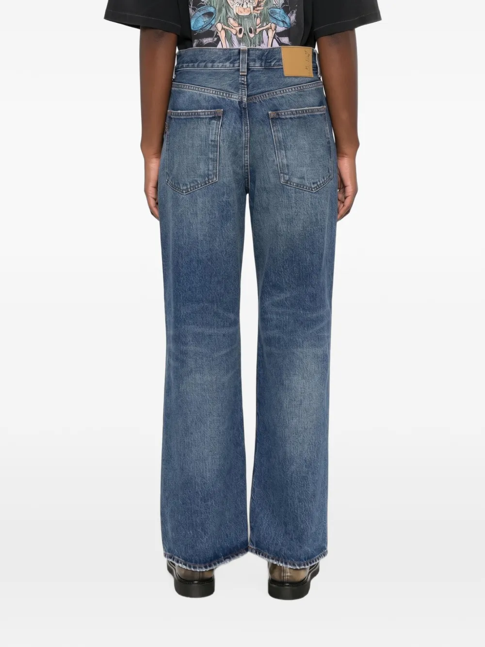 Haikure faded straight-leg jeans Blauw