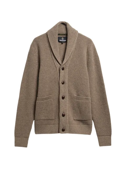 Barbour shawl-collar elbow-patch cardigan