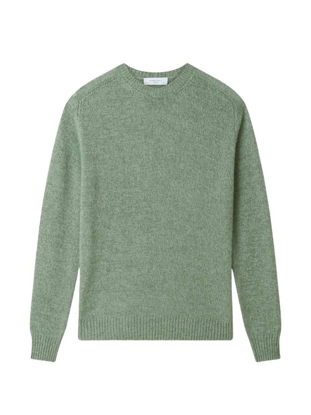 Boglioli fine-knit crew-neck sweater Groen