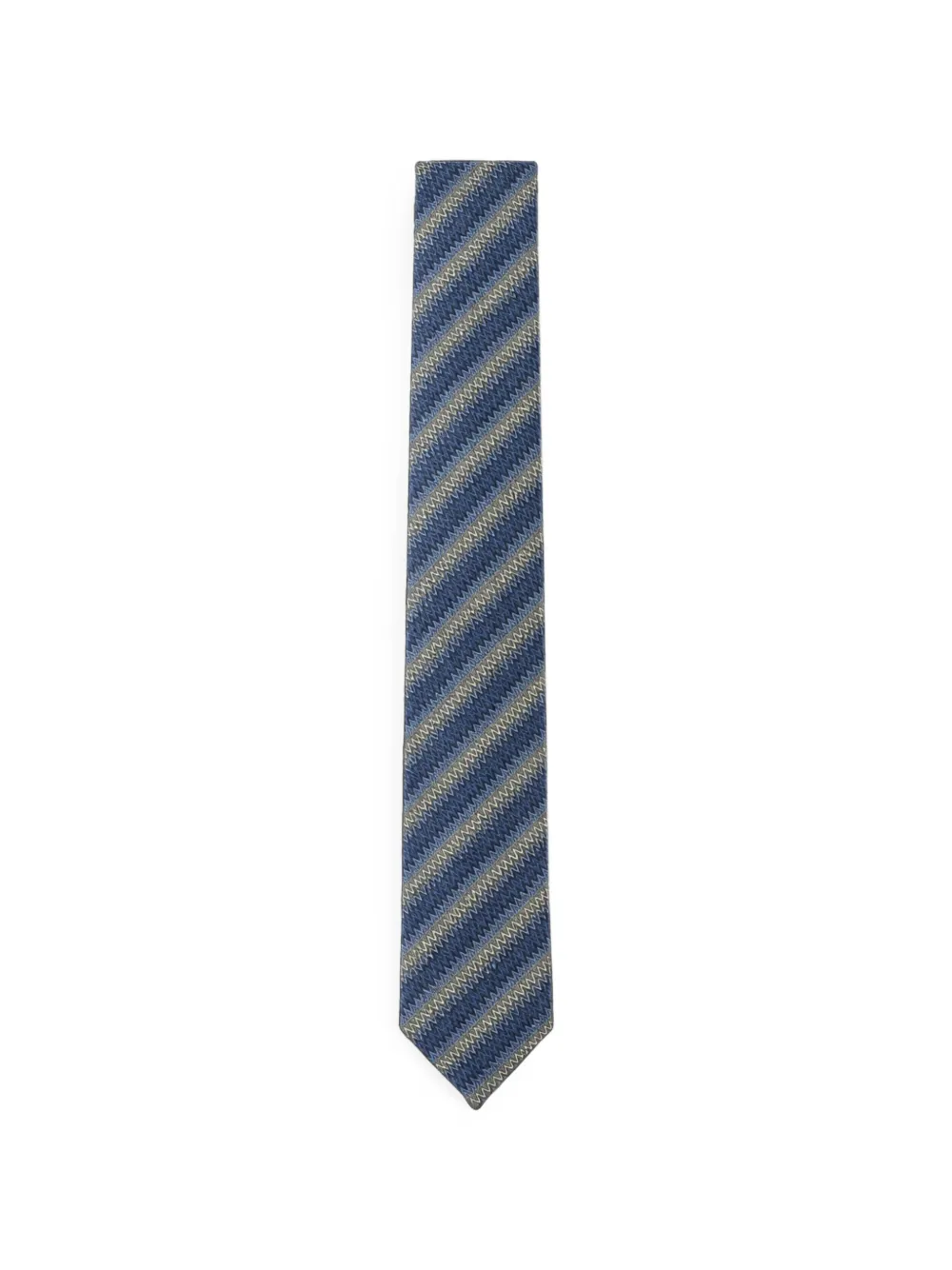 Missoni Zijden stropdas met zigzag-patroon Blauw