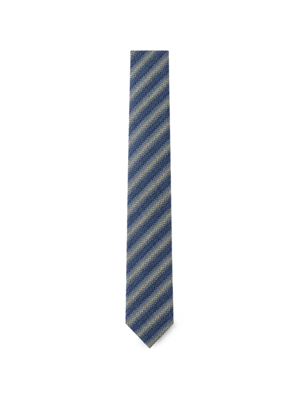 Missoni zigzag-knit silk tie - Blu