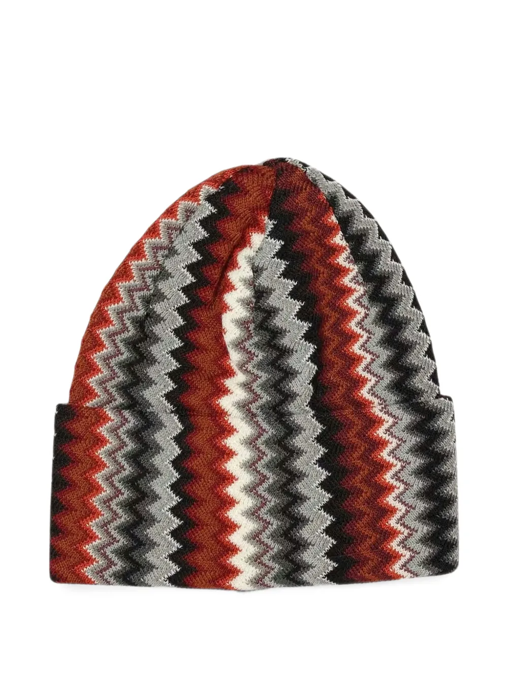 Missoni zigzag knit beanie hat Rood