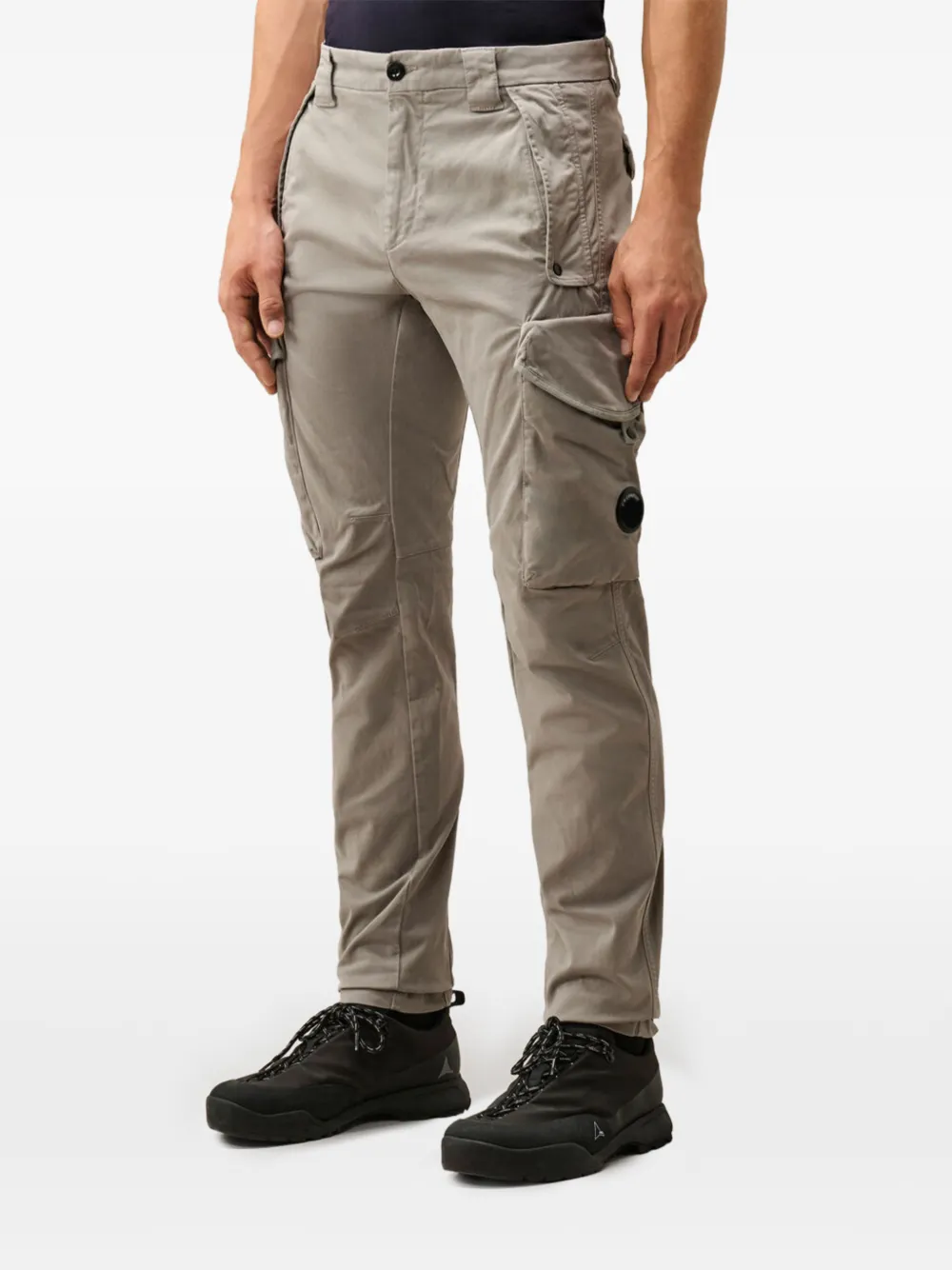 C.P. Company stretch sateen Lens ergonomic cargo pants Beige