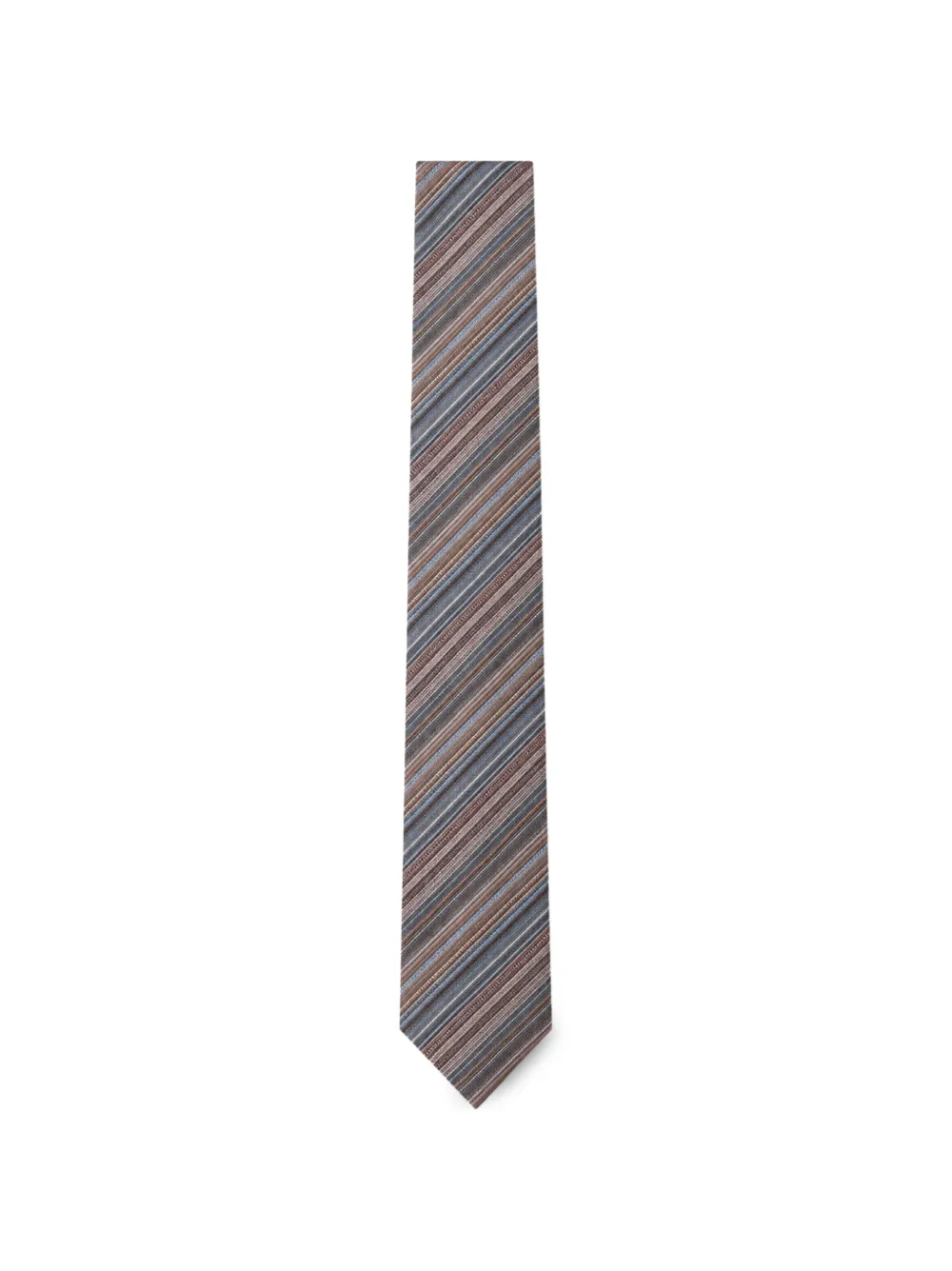 Missoni diagonal-stripe silk tie - Marrone