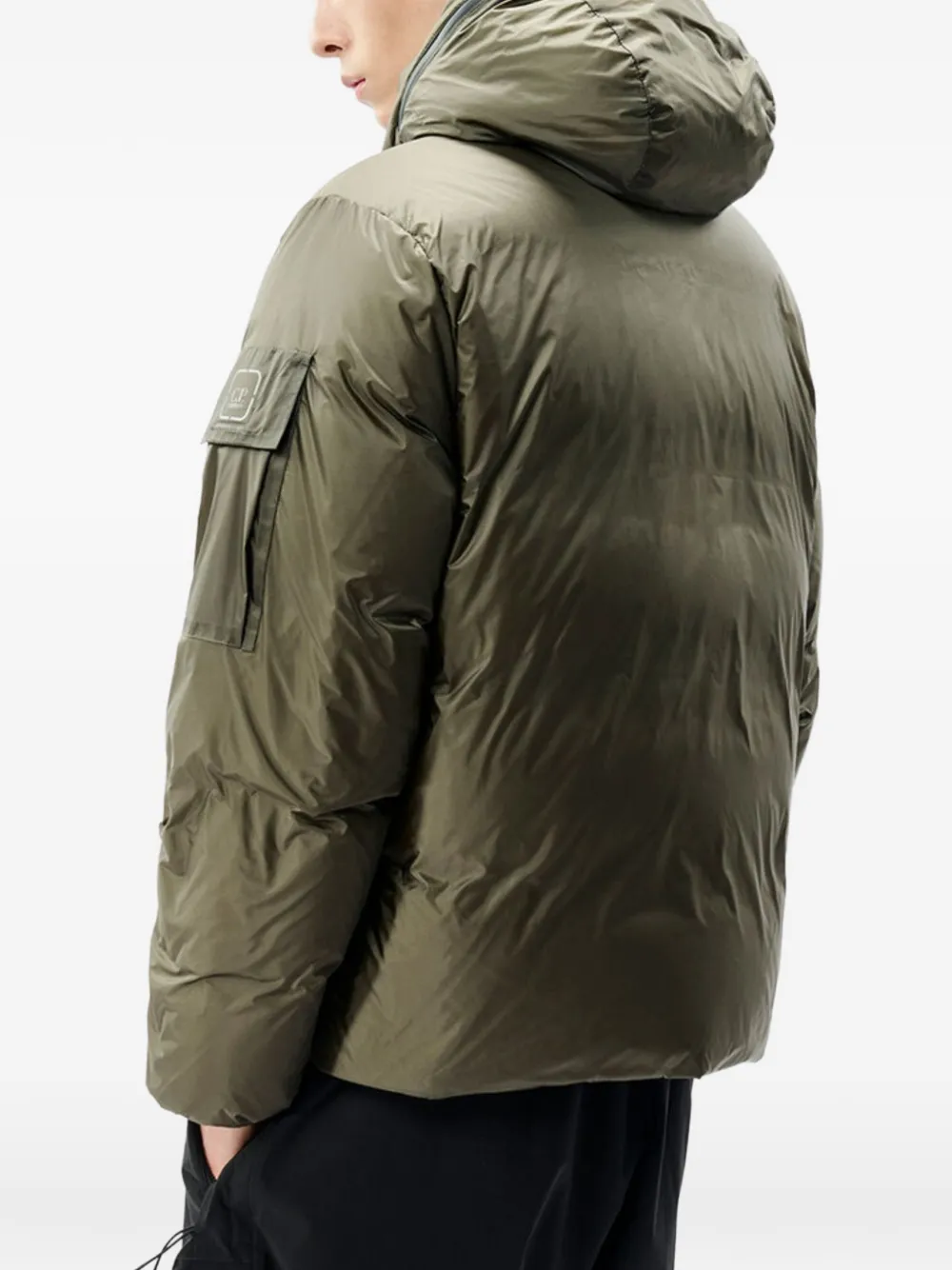 C.P. Company Metropolis Series metroshield hooded down jacket Groen