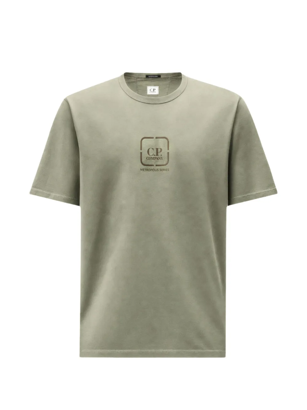 C.P. Company Metropolis Series mercerized-jersey short-sleeve crew-neck logo-badge T-shirt Groen