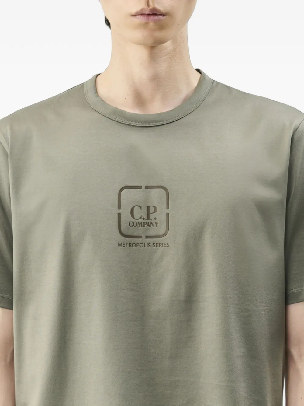 C.P. Company Metropolis Series mercerized-jersey short-sleeve crew-neck logo-badge T-shirt Groen
