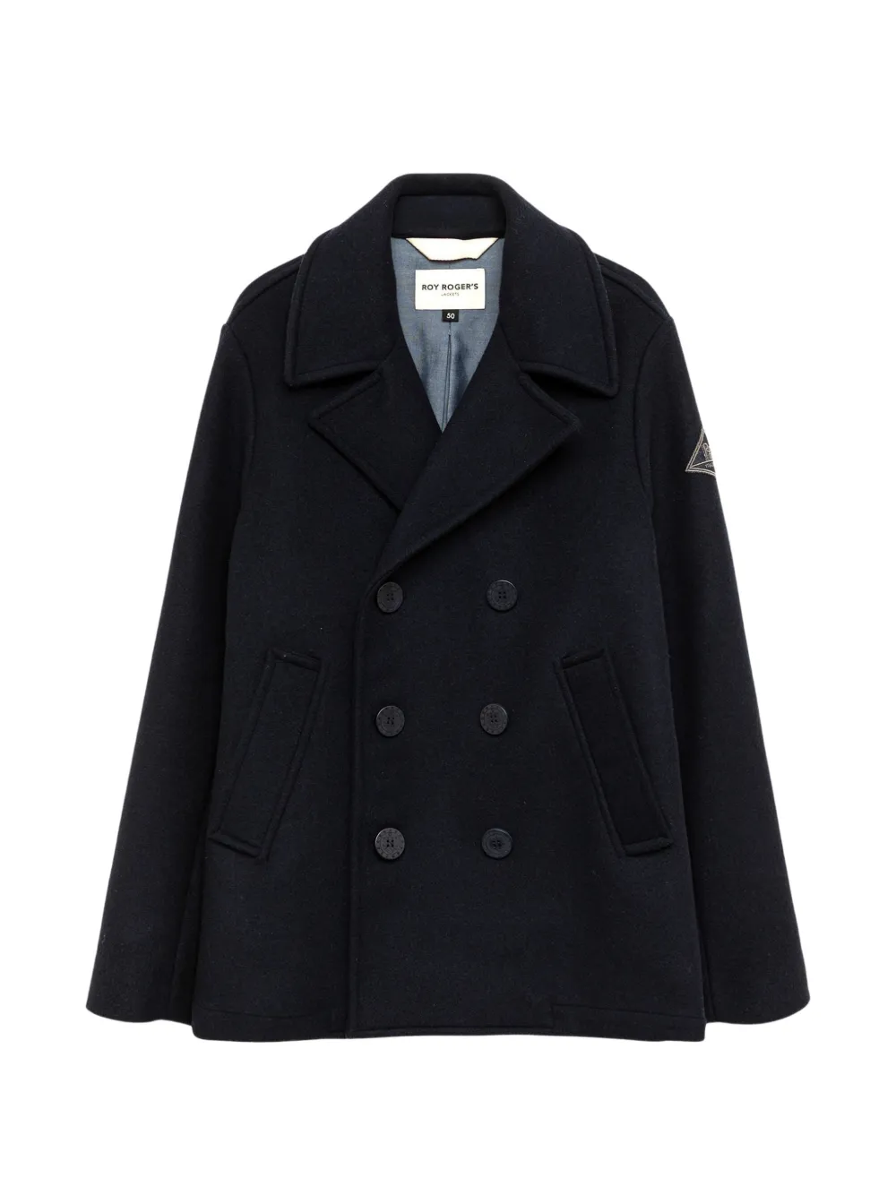 Roy Rogers Melton double-breasted pea coat - Blu