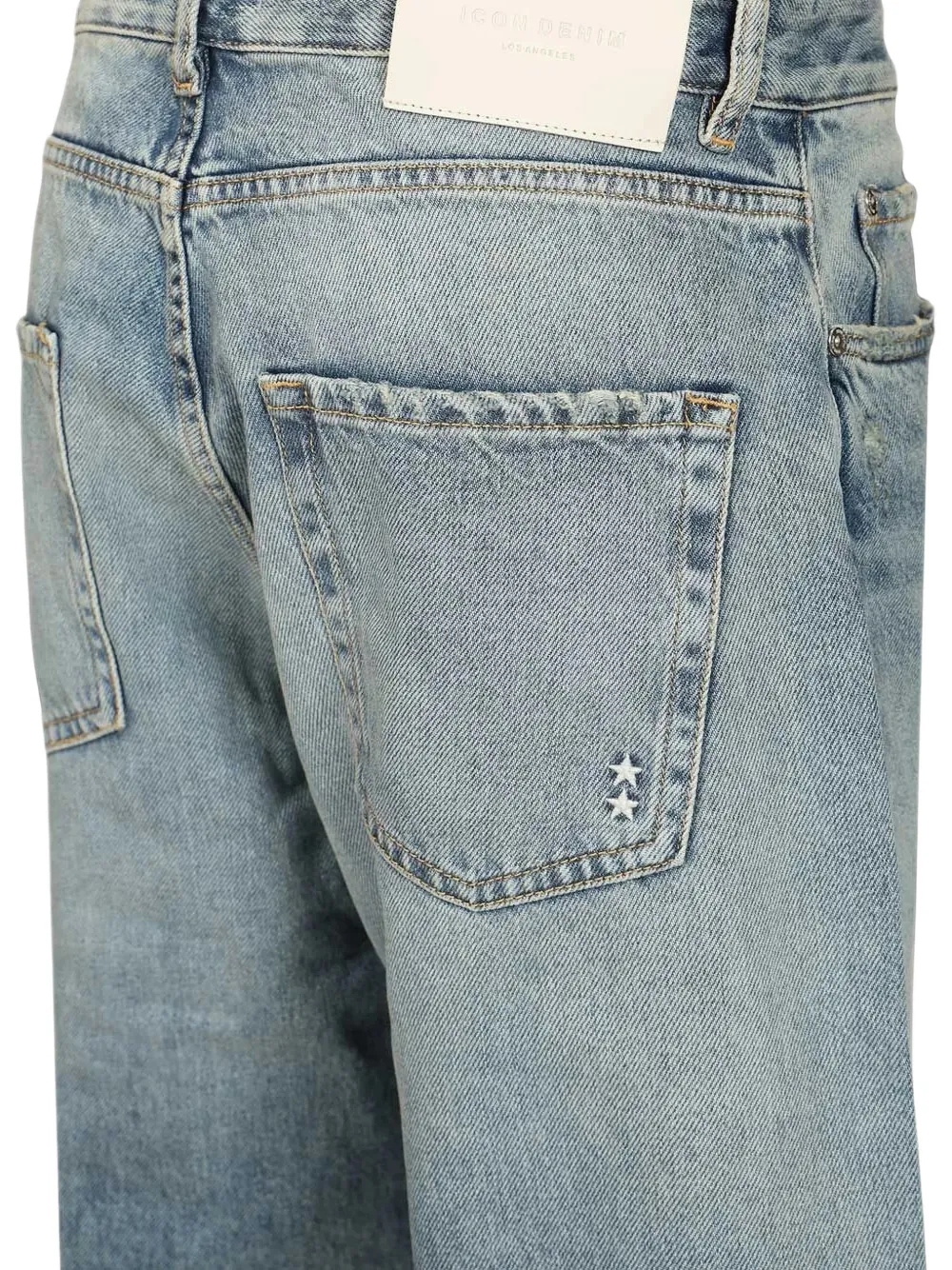 ICON DENIM Will gerafelde jeans met vervaagd effect Blauw