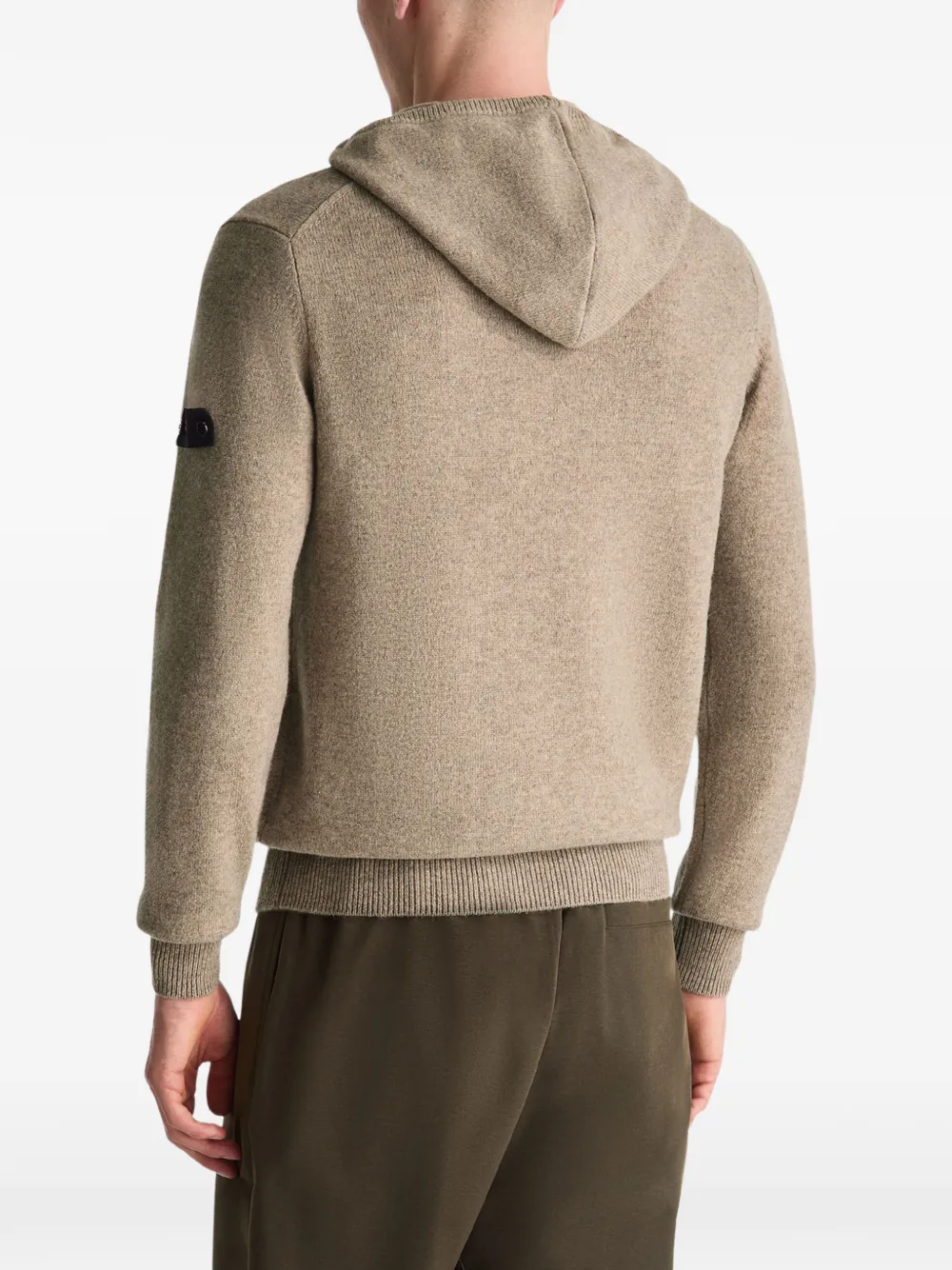 Peuterey Hoodie met trekkoord en logo-patch Beige
