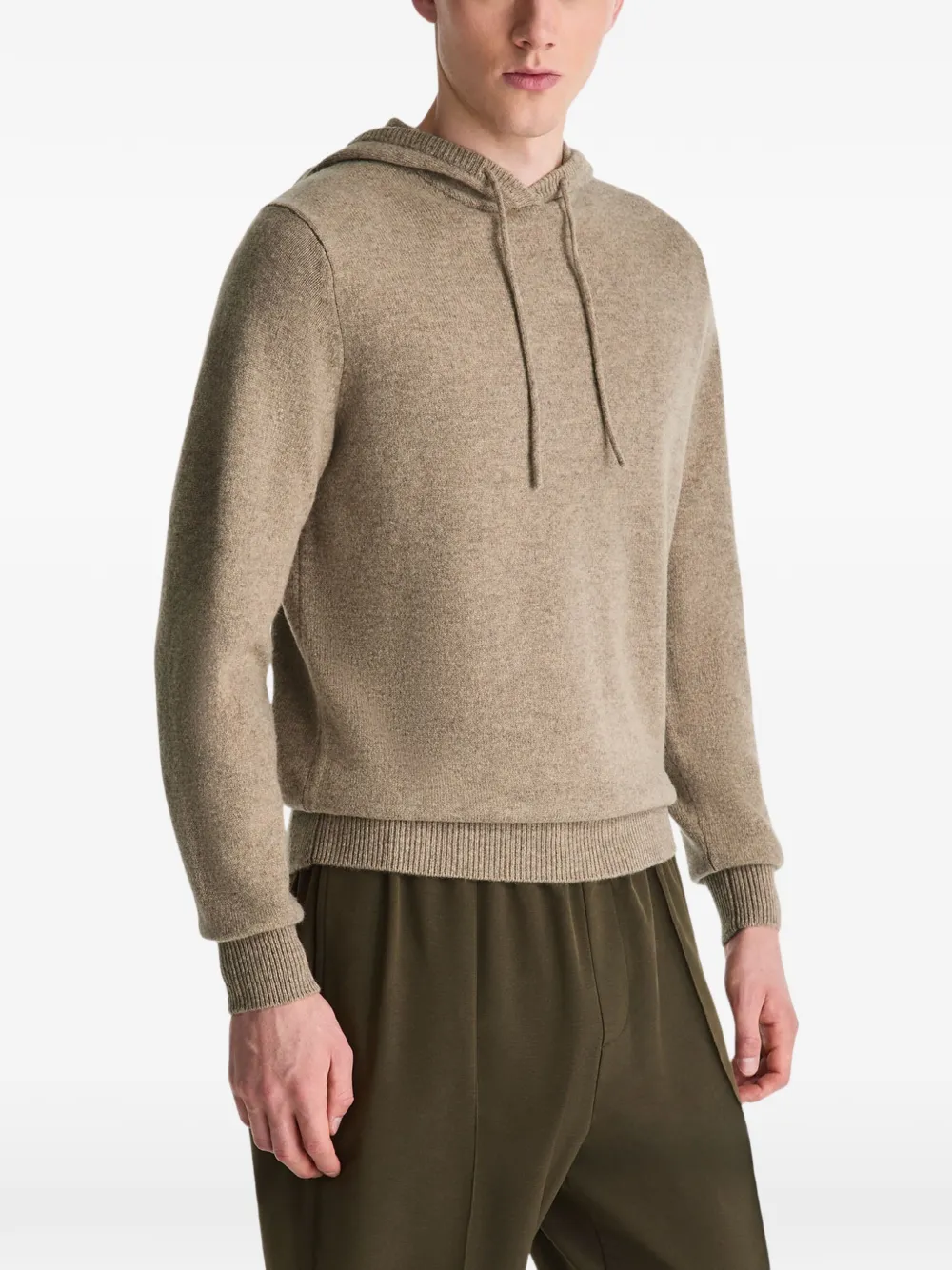 Peuterey Hoodie met trekkoord en logo-patch Beige