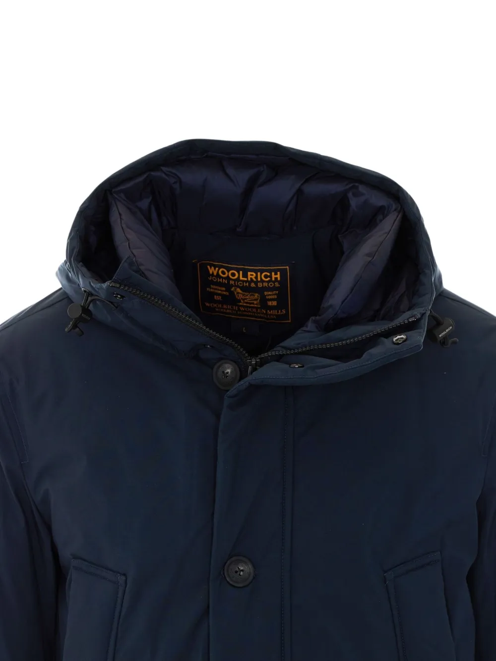 Woolrich hooded padded coat Blauw