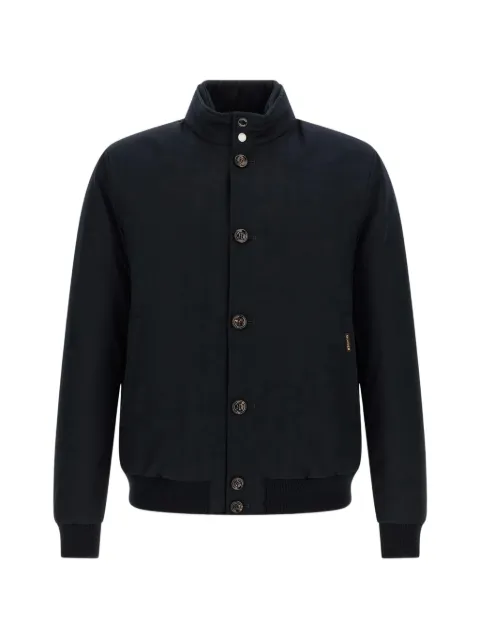 Moorer ribbed-trim button-up jacket