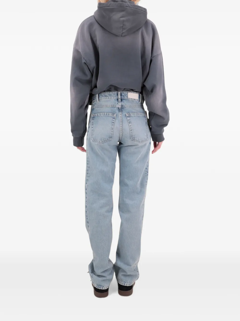 ICON DENIM Foxy jeans met geborduurde ster Blauw