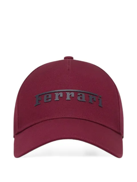 Ferrari logo-print baseball cap