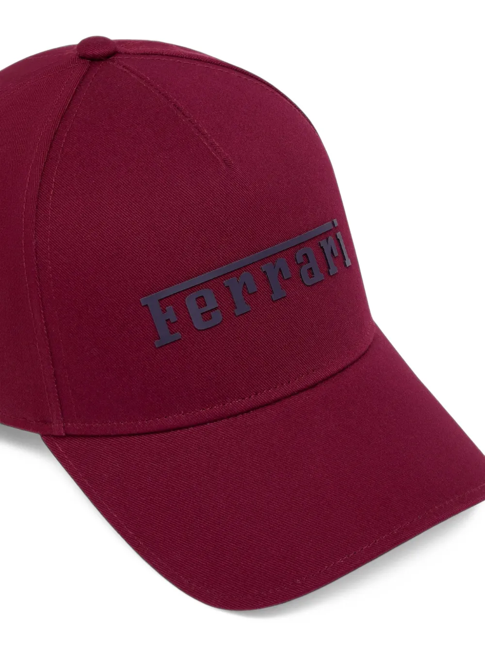 Ferrari logo-print baseball cap Rood