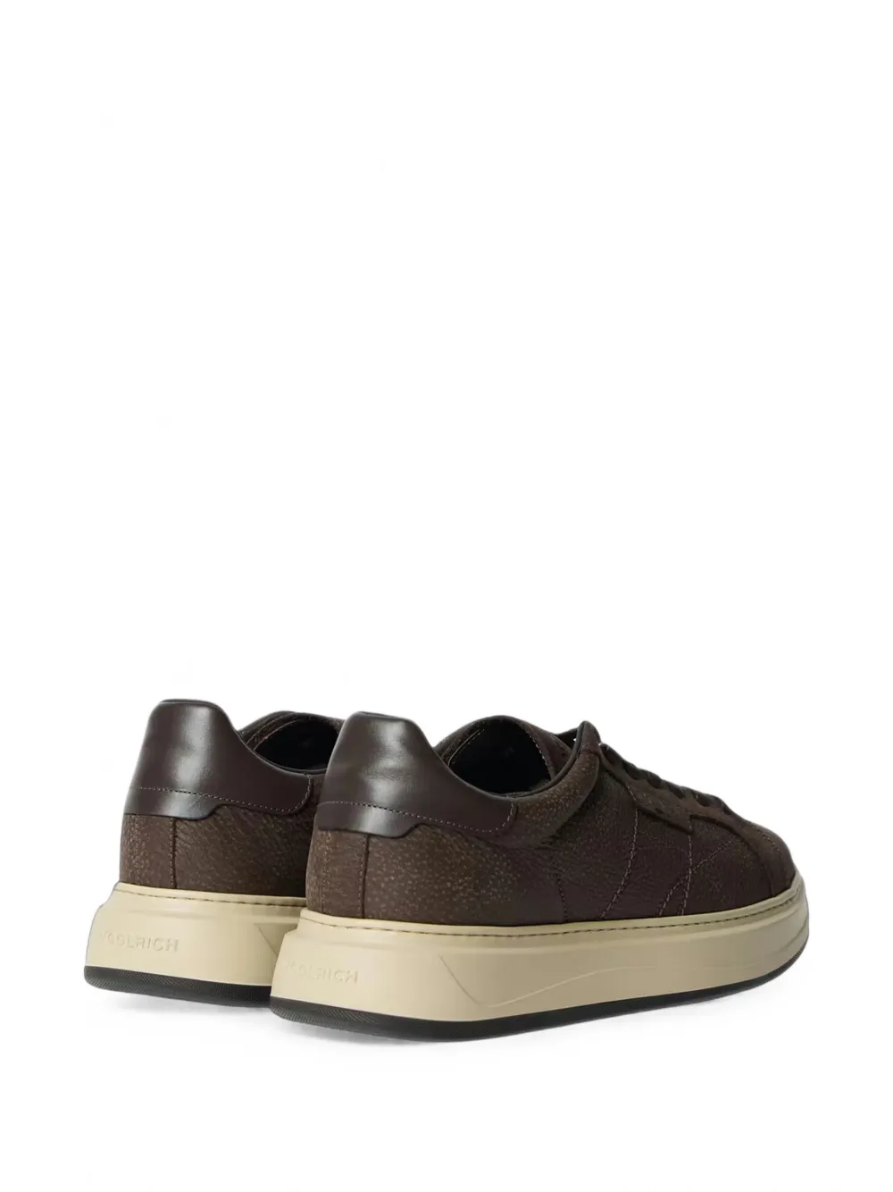 Woolrich grained leather sneakers Bruin