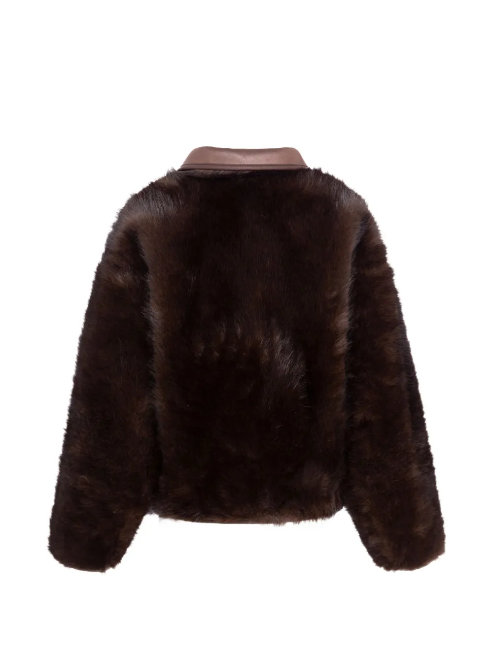Urbancode Mantel met imitatiebont Bruin