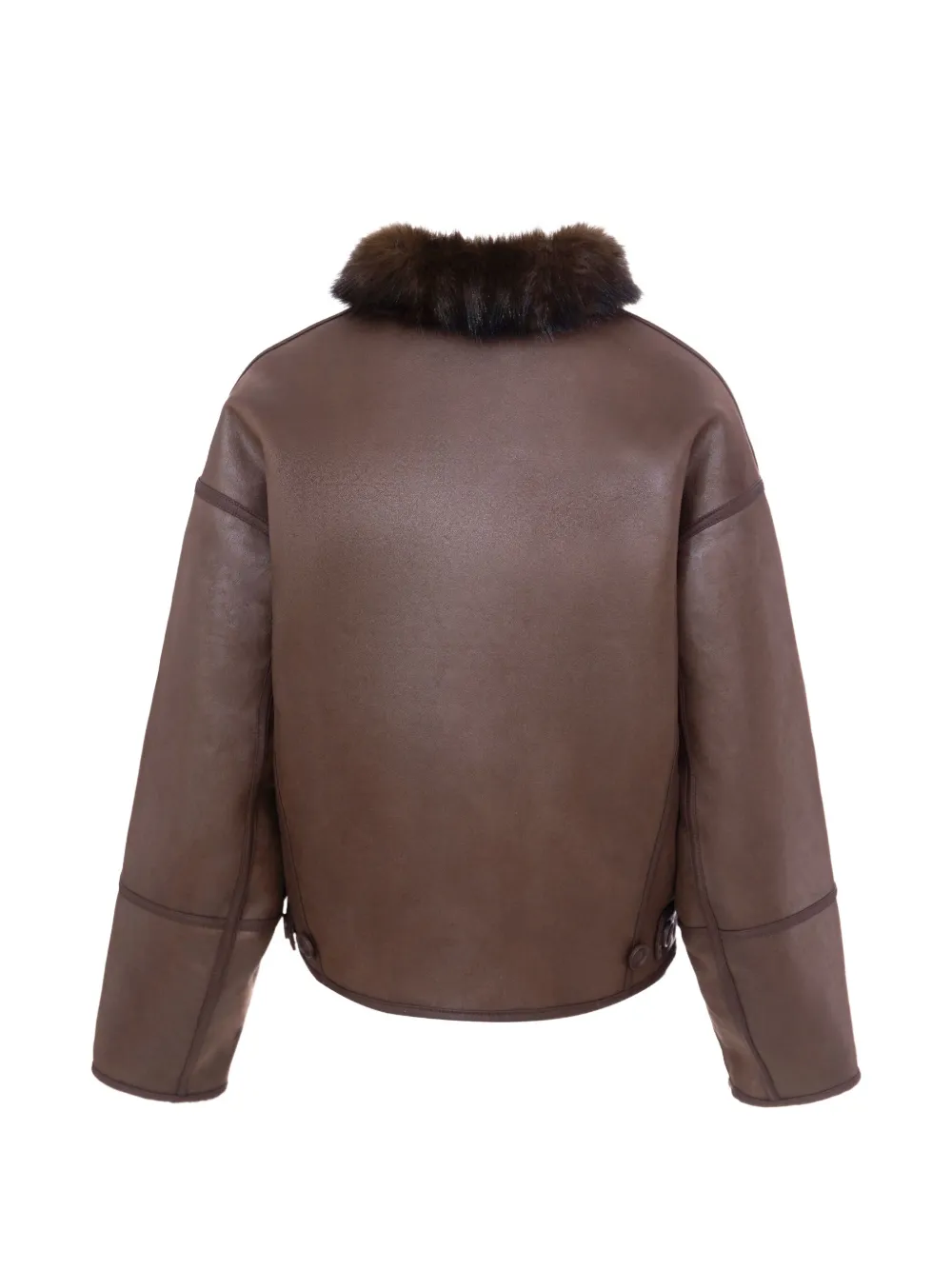 Urbancode Mantel met imitatiebont Bruin