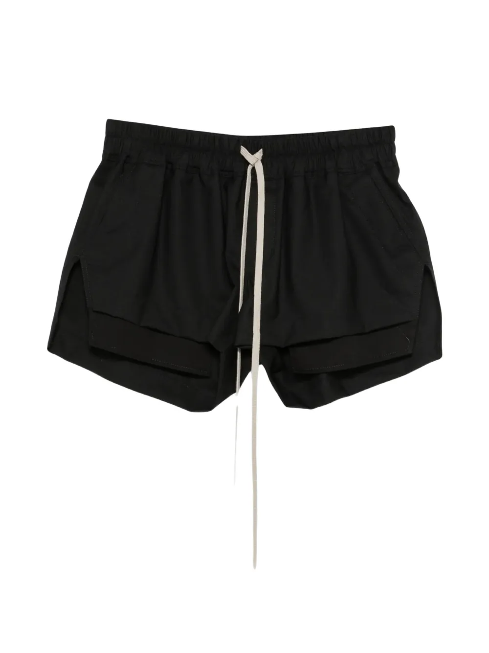 Rick Owens Tower Fog Boxers drawstring wool shorts - Nero