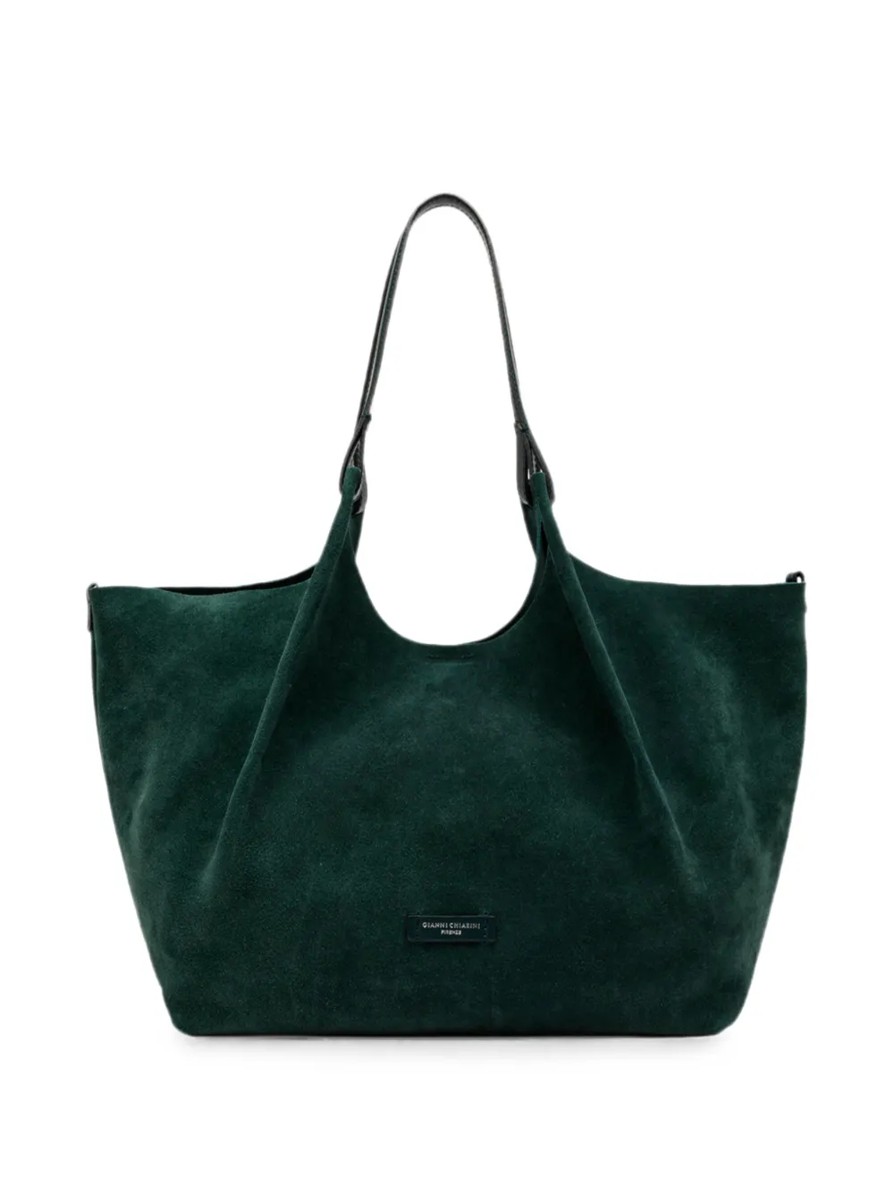 GIANNI CHIARINI large Dua suede shoulder bag - Verde