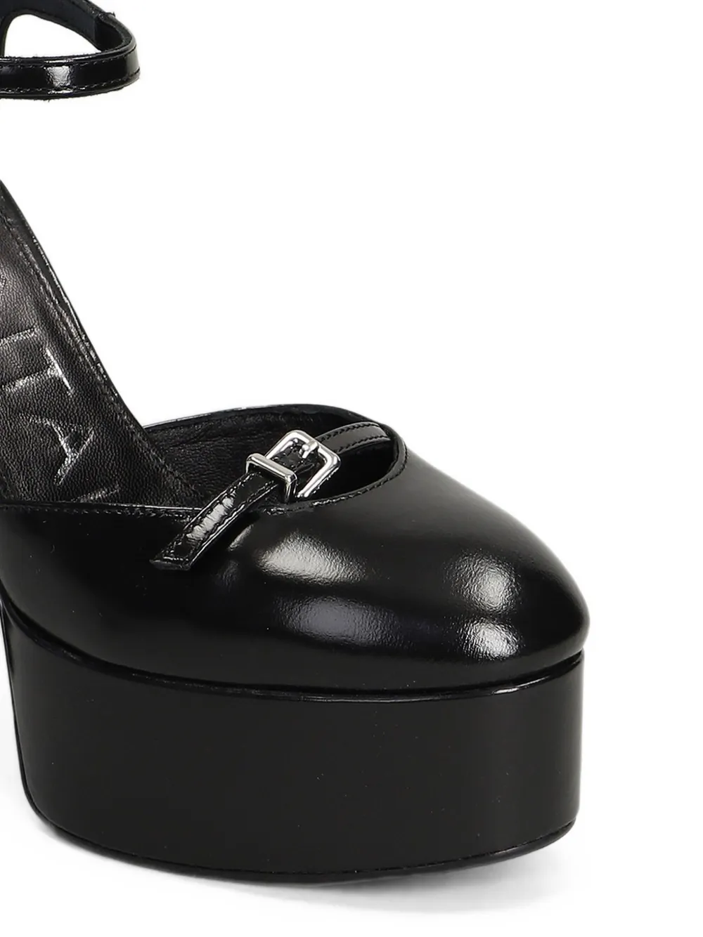 Chantal Pumps met plateauzool en gespdetail Zwart