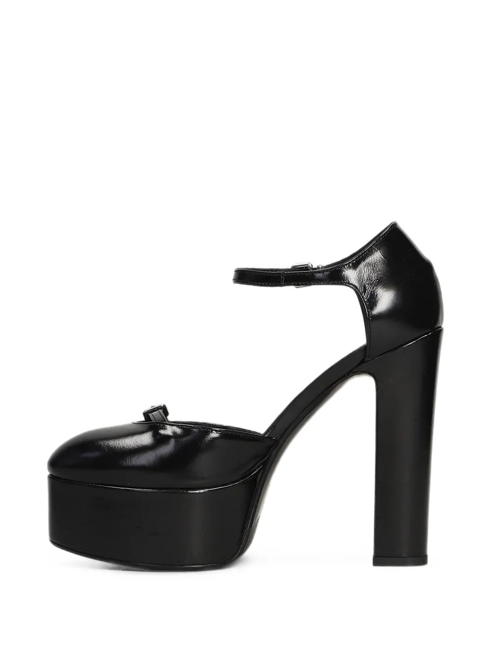 Chantal Pumps met plateauzool en gespdetail Zwart