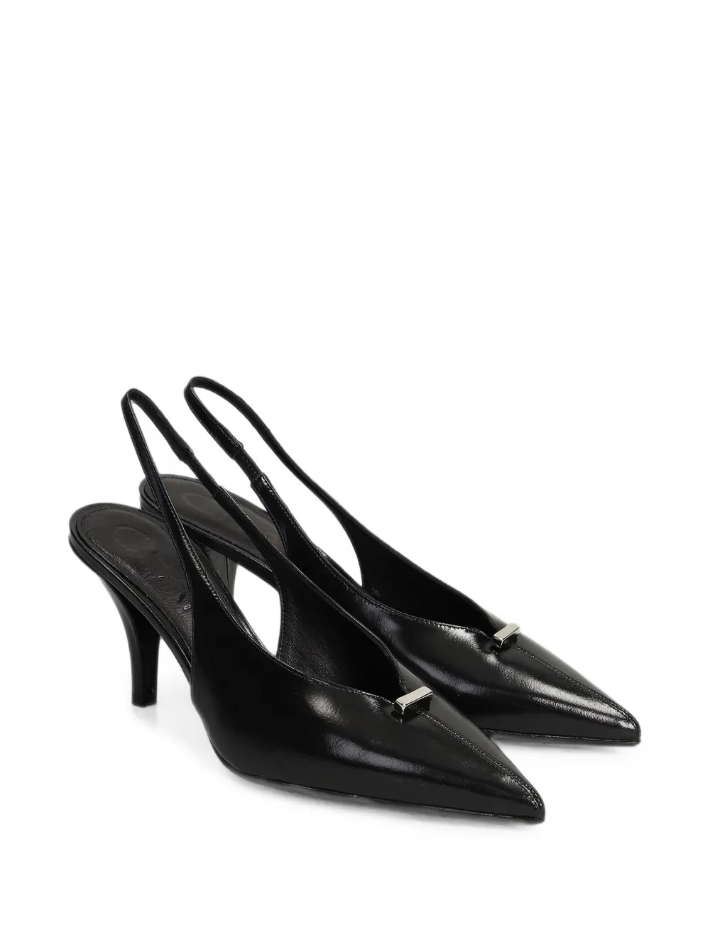 Chantal Slingback pumps met puntige neus Zwart