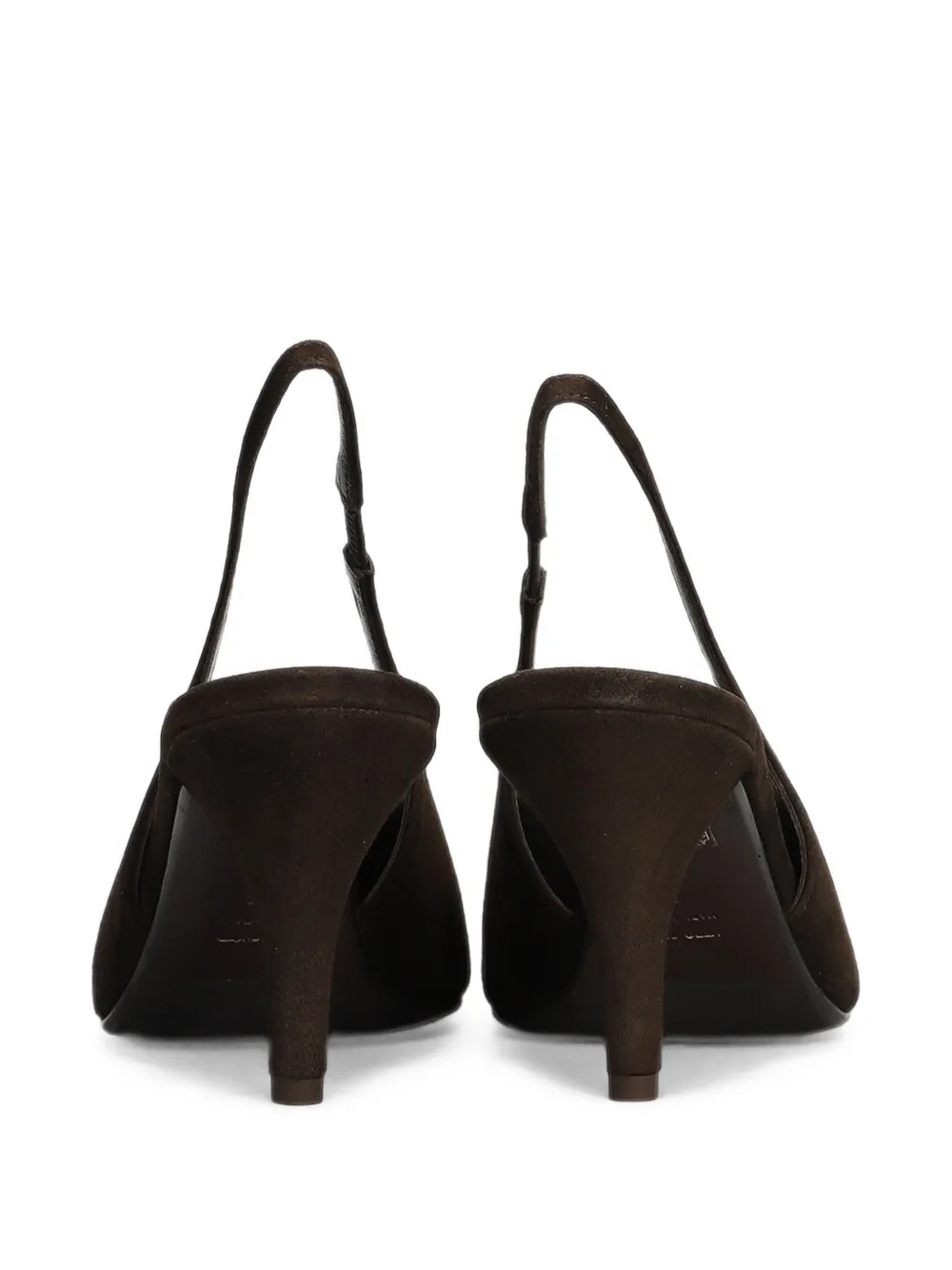 Chantal Slingback pumps met puntige neus Bruin