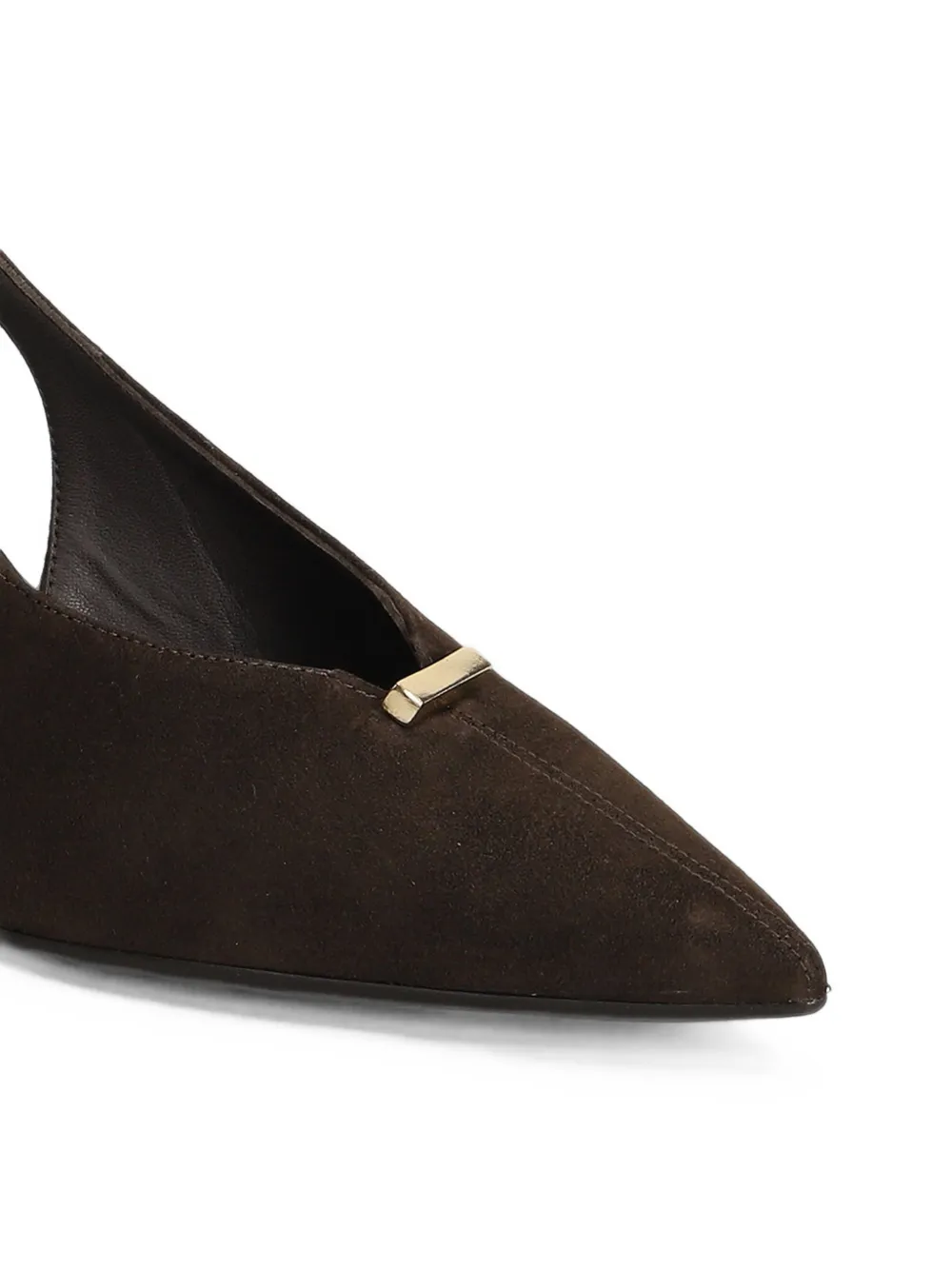 Chantal Slingback pumps met puntige neus Bruin