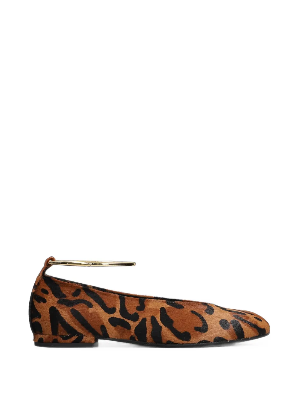 Chantal animal-print bangle-detail ballet flats - Marrone