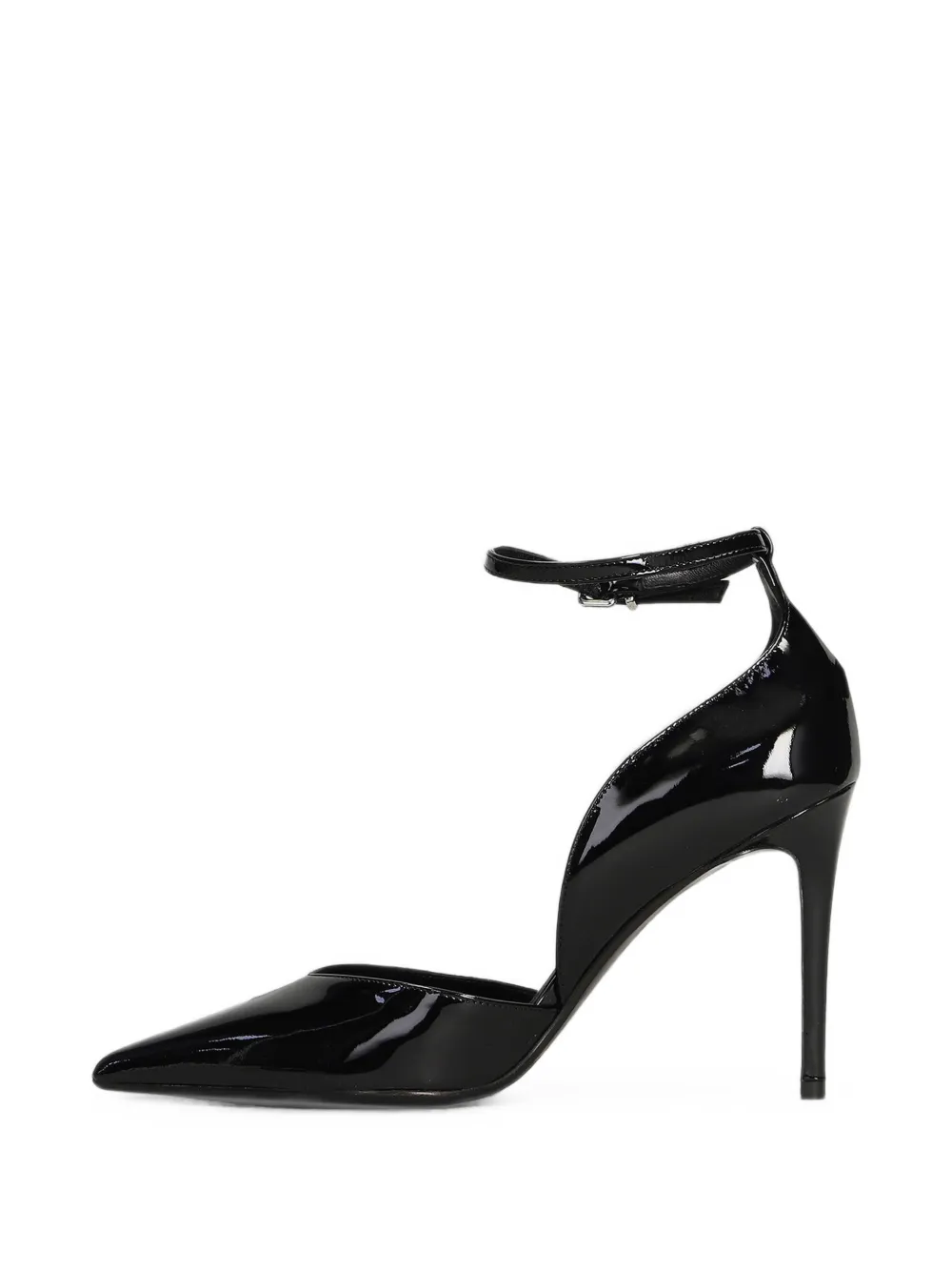 Chantal Pumps met enkelbandje en puntige neus Zwart