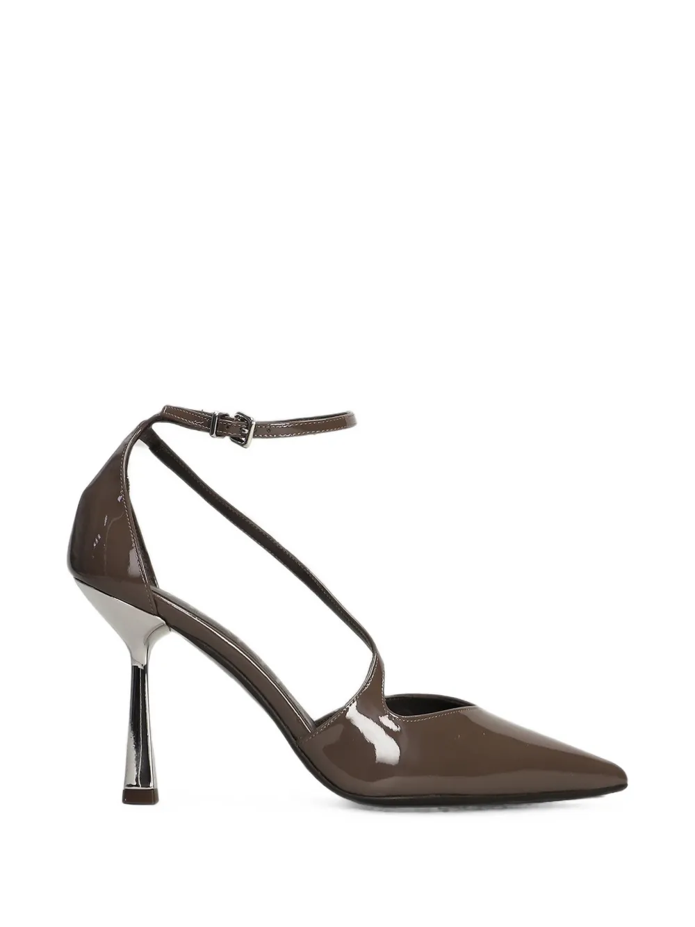 Chantal pointed-toe buckled pumps