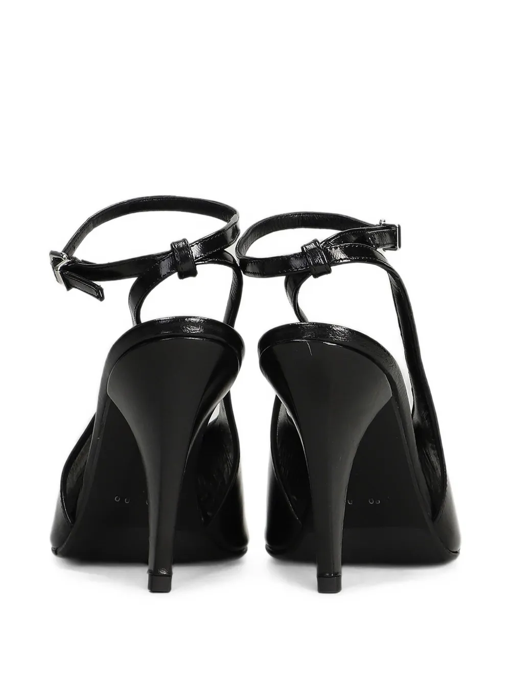 Chantal Pumps met open neus en gespsluiting Zwart