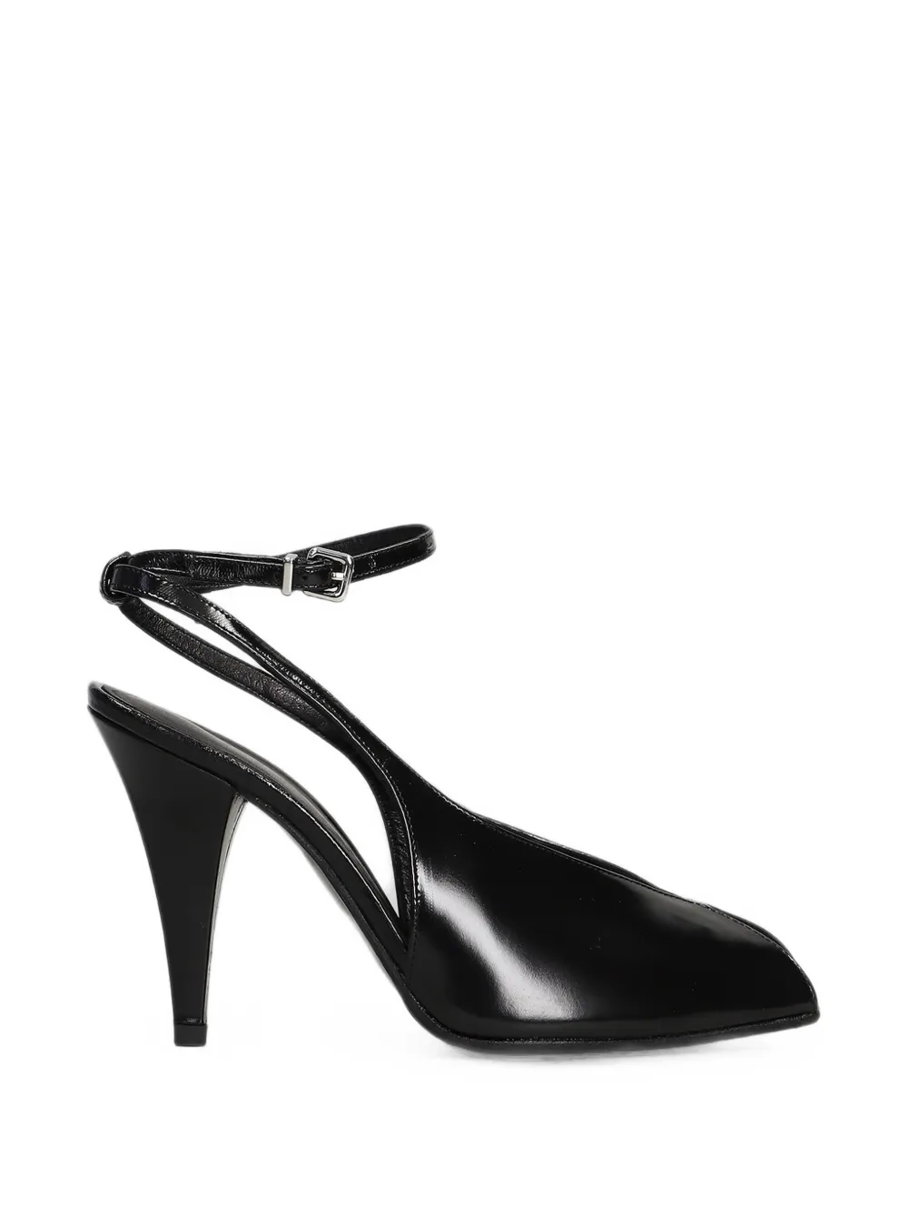 Chantal buckle-fastening peep-toe pumps