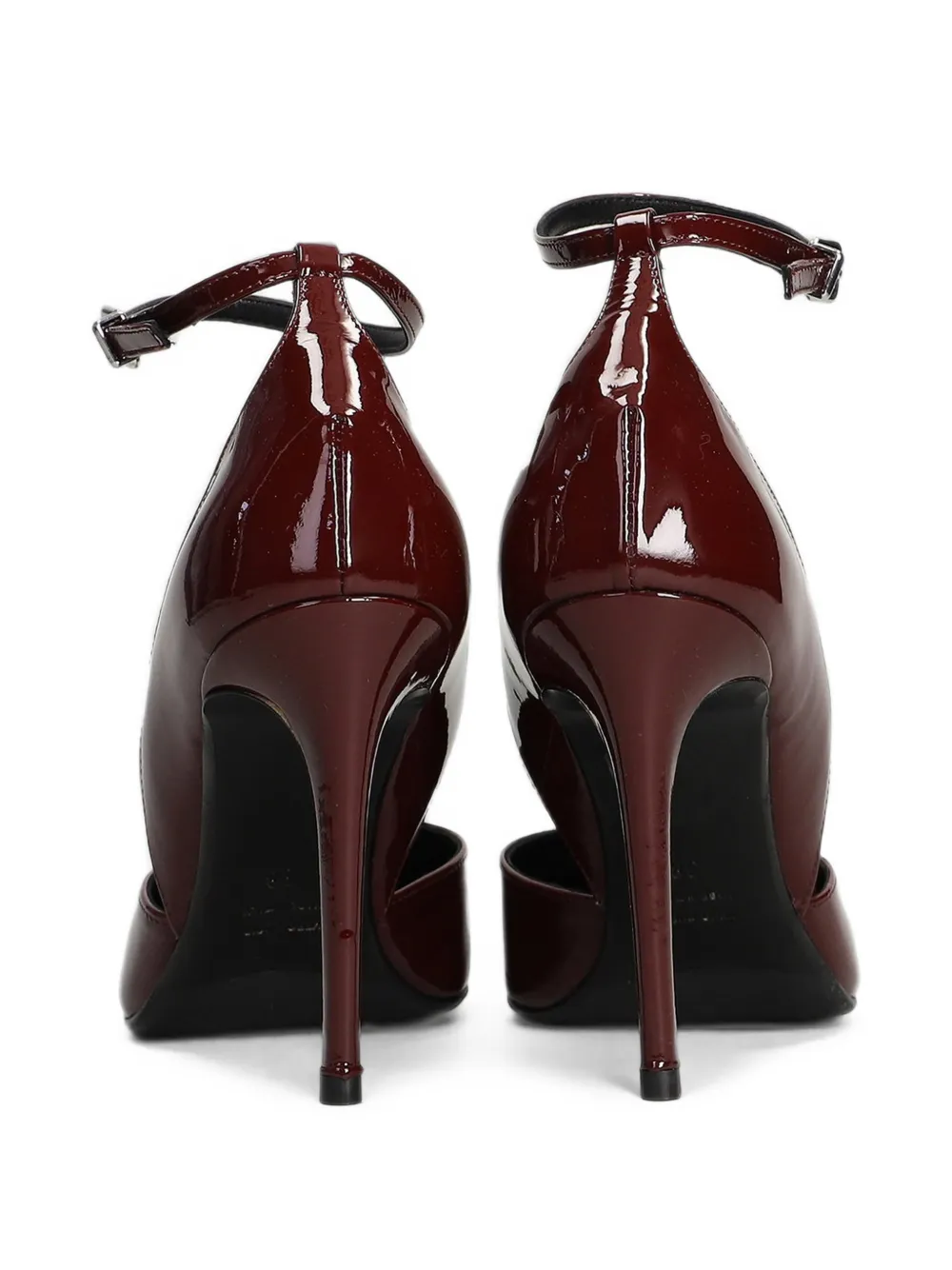 Chantal Pumps met gelakte afwerking en gesp Rood