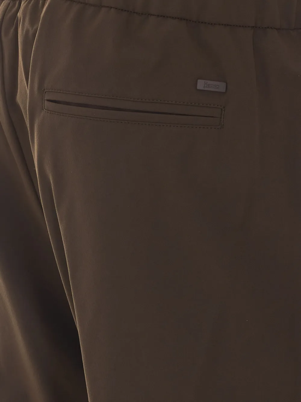 Herno Straight broek met trekkoordtaille Bruin
