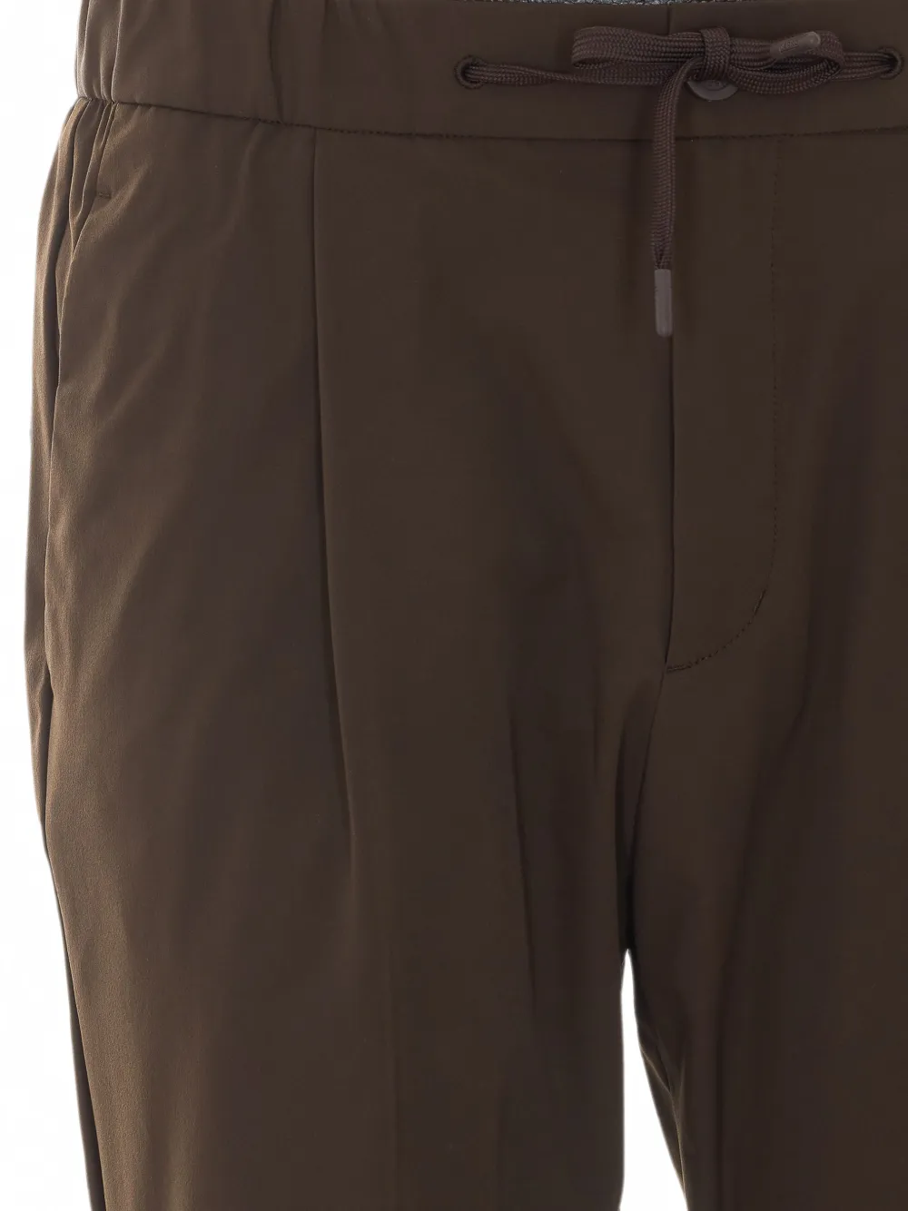 Herno Straight broek met trekkoordtaille Bruin