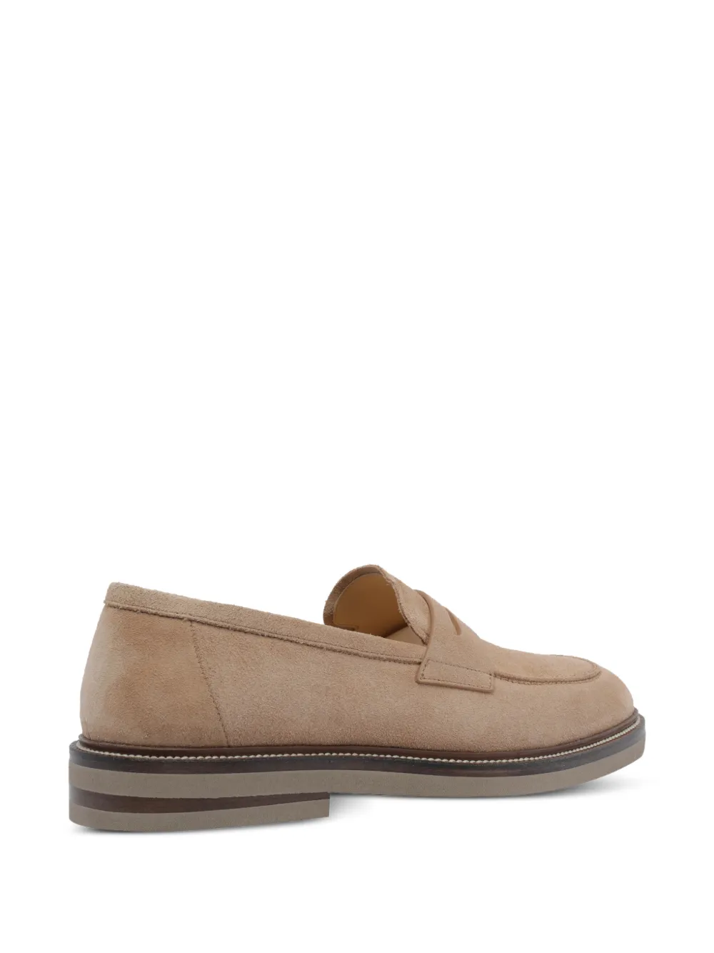 Brunello Cucinelli suede loafers Beige