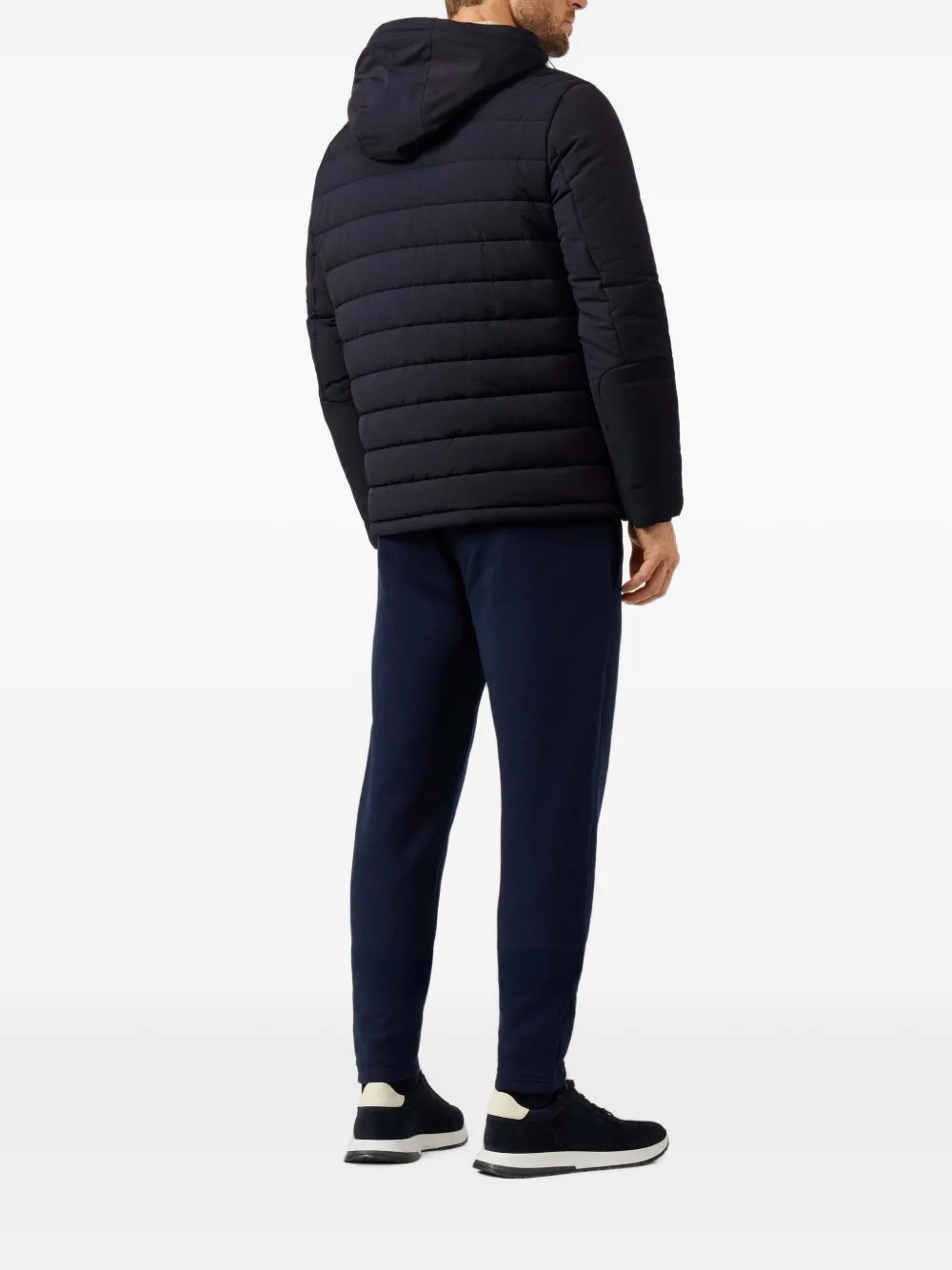 Hackett London Gevoerd jack met capuchon Blauw
