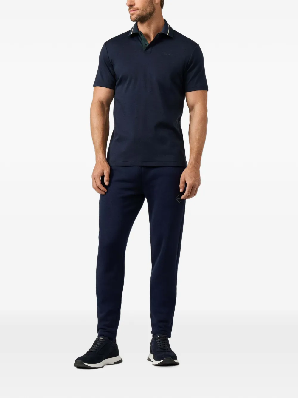 Hackett London Katoenen poloshirt met korte mouwen Blauw