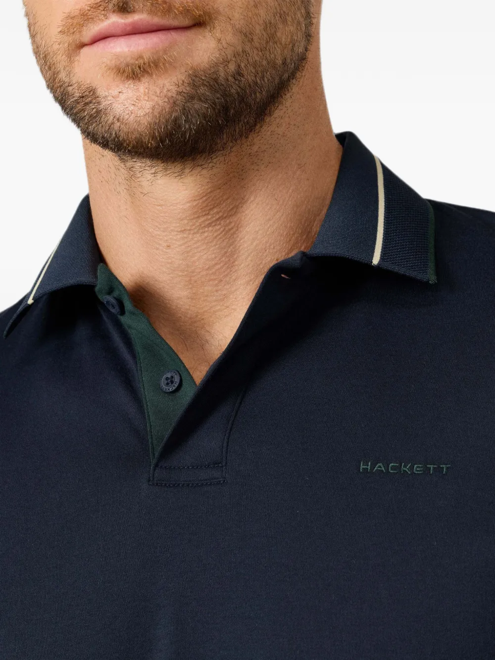 Hackett London Katoenen poloshirt met korte mouwen Blauw