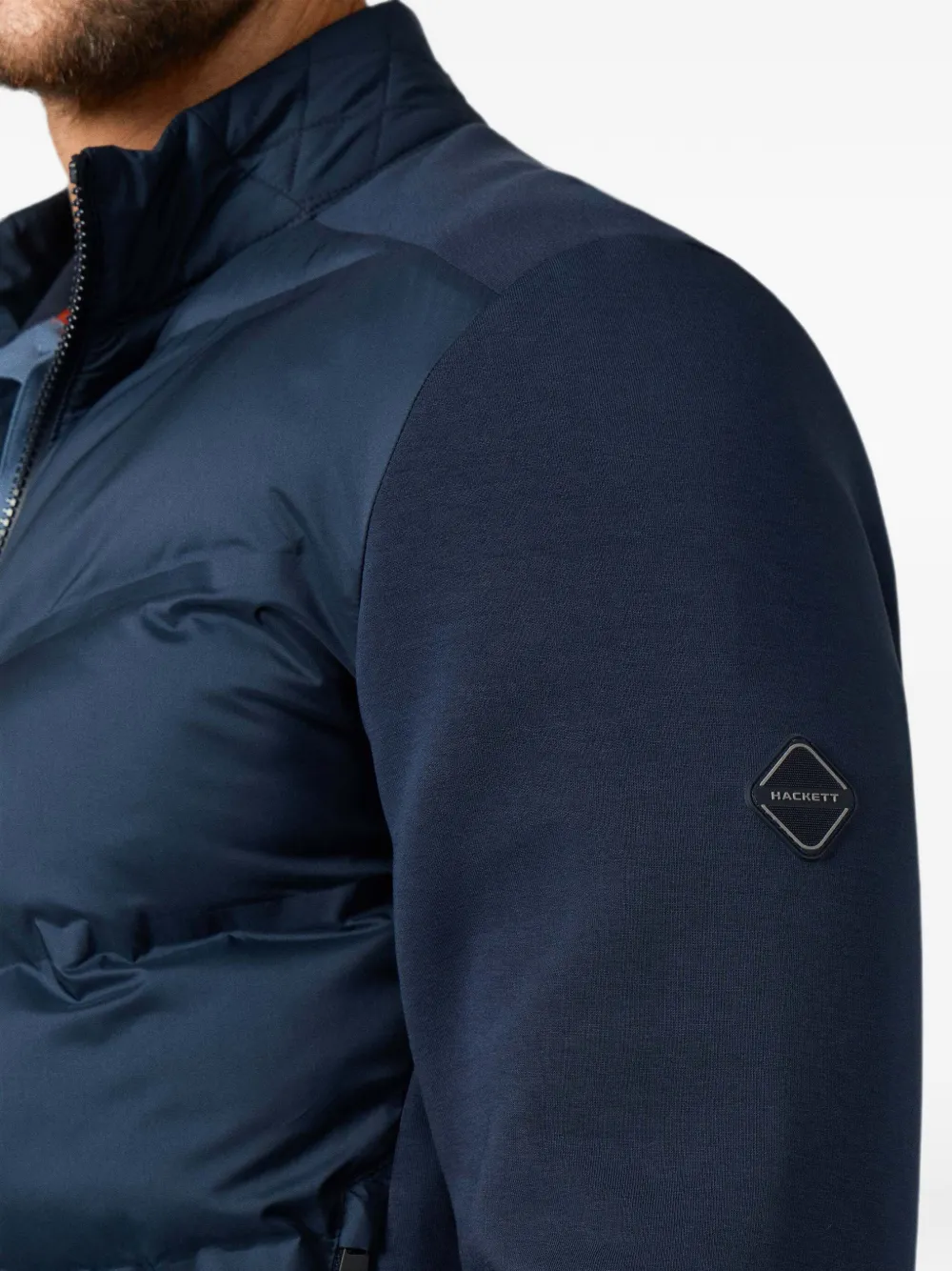Hackett London Jack met gewatteerde voorkant Blauw