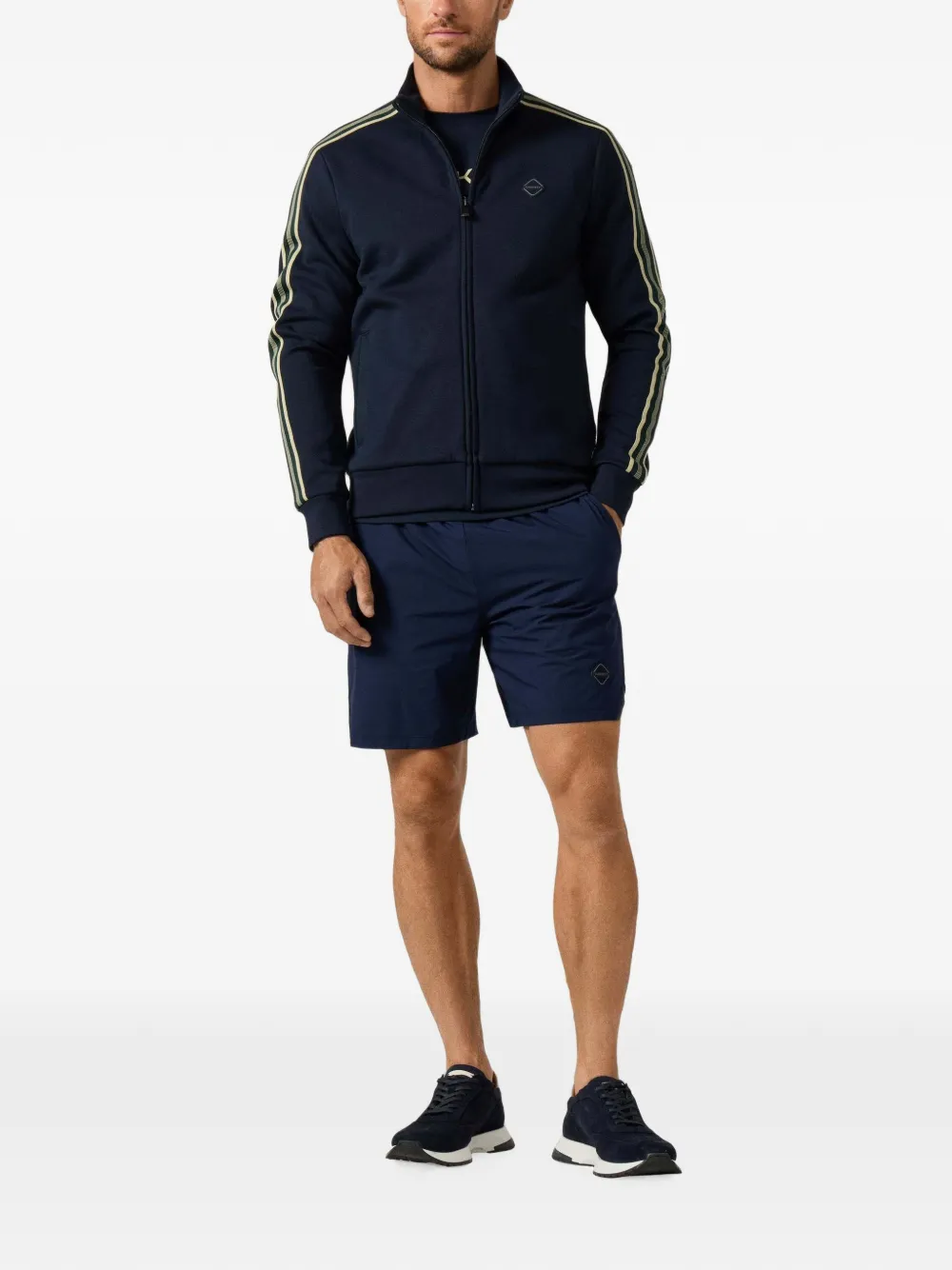 Hackett London Sweater met zijstreep Blauw