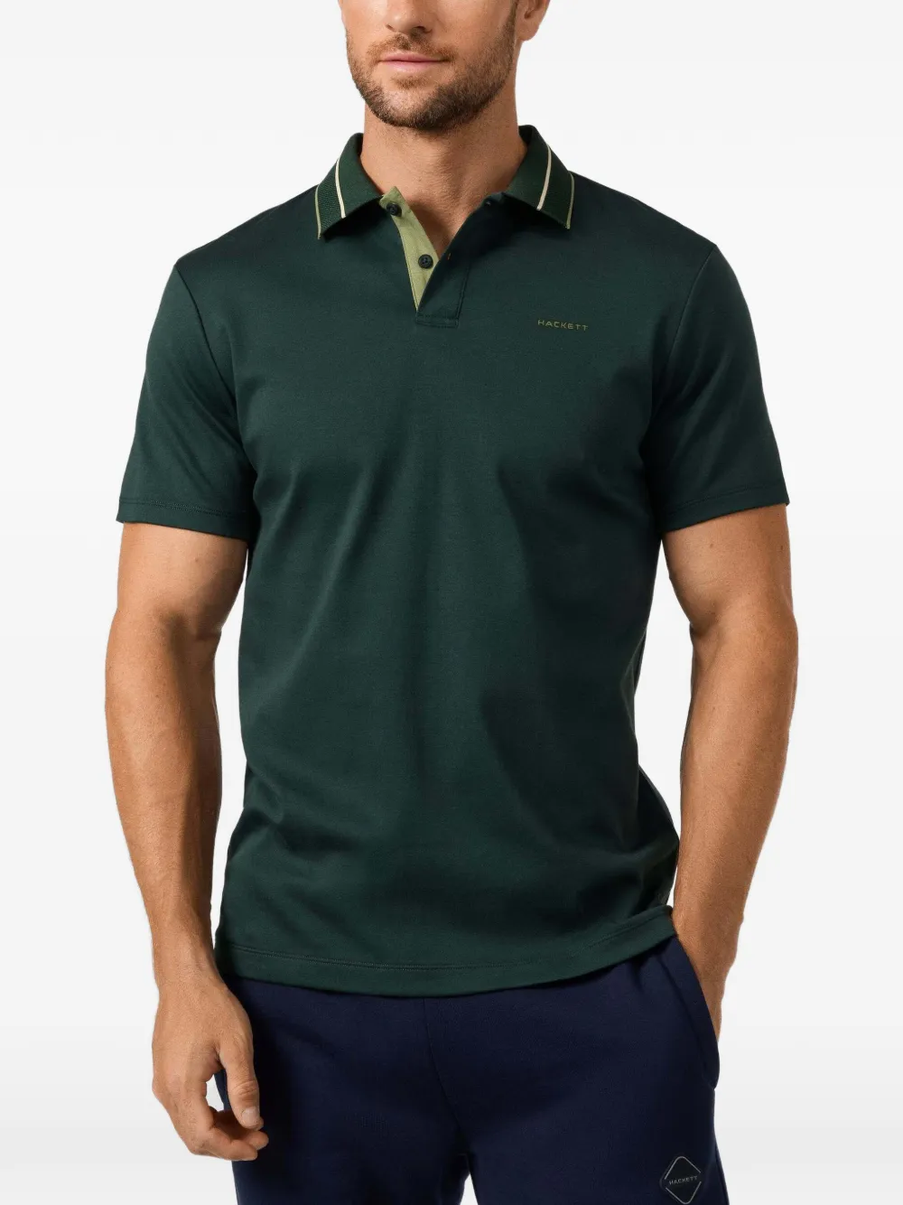 Hackett London Katoenen poloshirt Groen