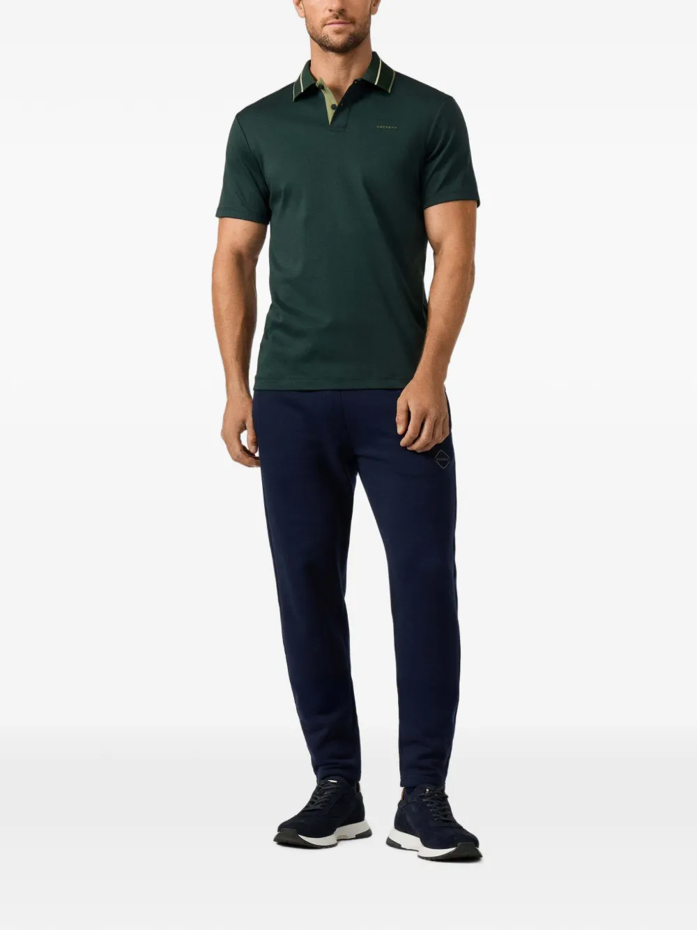 Hackett London Katoenen poloshirt Groen