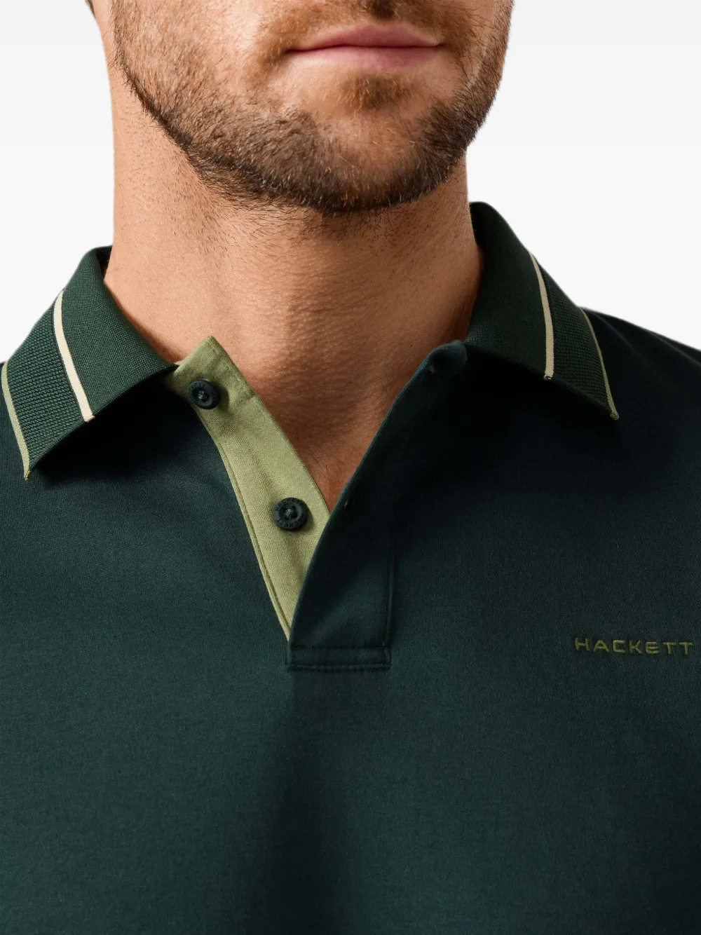 Hackett London Katoenen poloshirt Groen