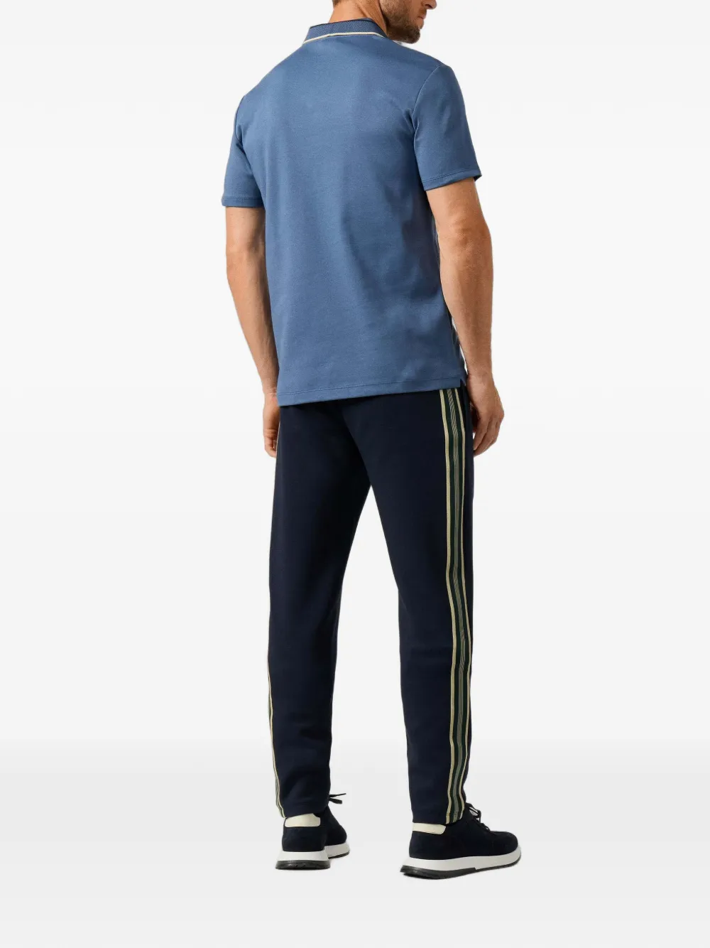 Hackett London Poloshirt met gekanteld detail Blauw